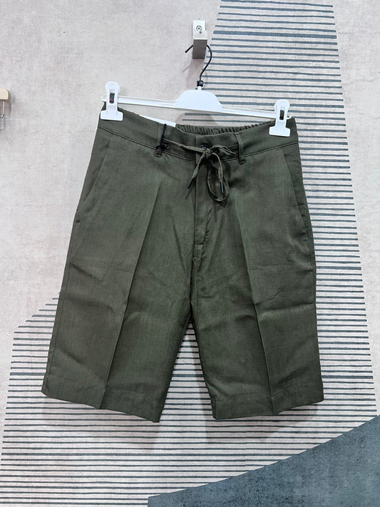 Bermuda Lino & Tencel | Verde| Panna | Nero