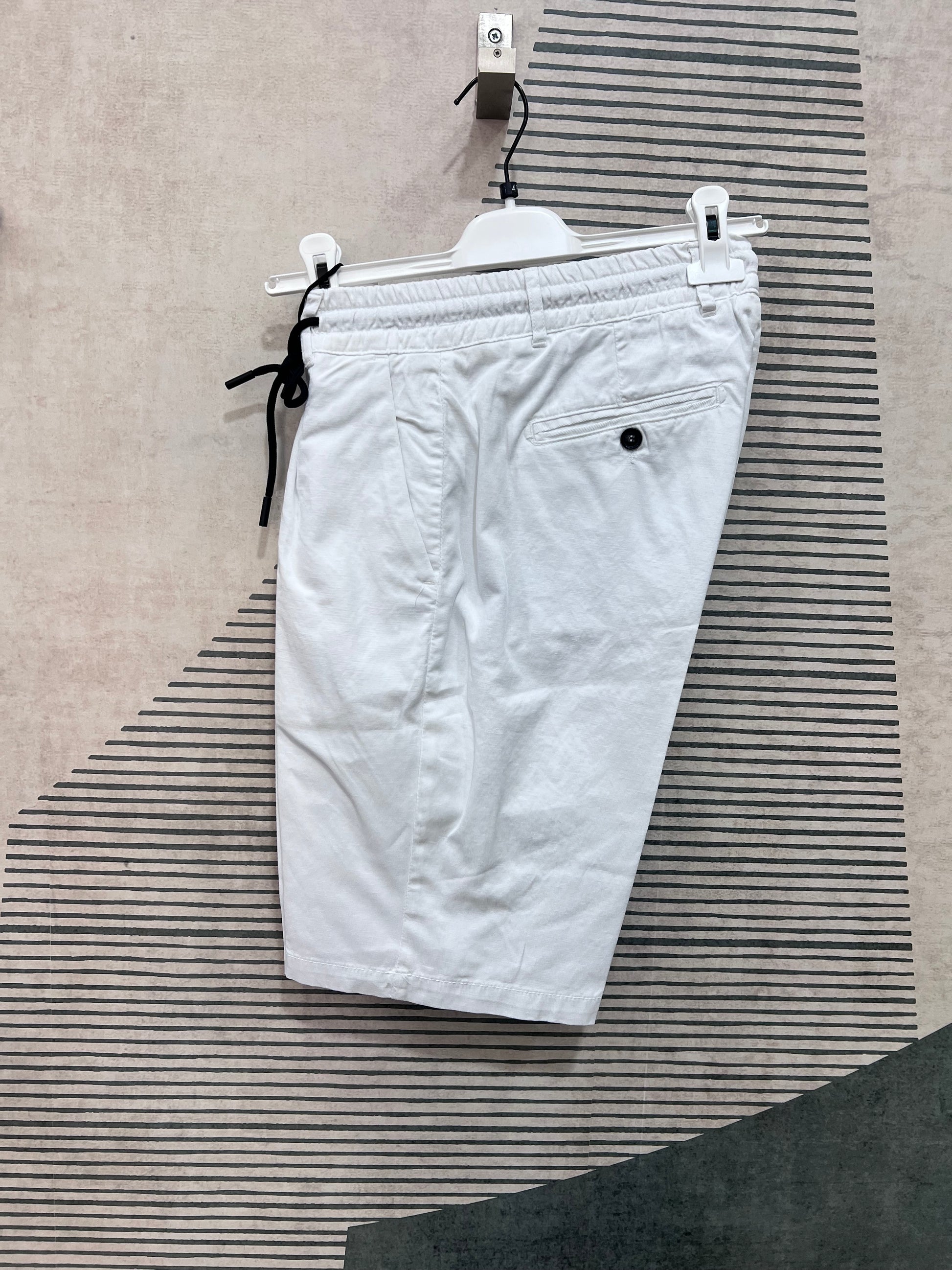Bermuda uomo lino e cotone bianco Made in Italy – Frarò Shop