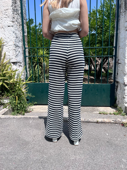 Pantalone Palazzo| Maglia Traforata | LORIANNA