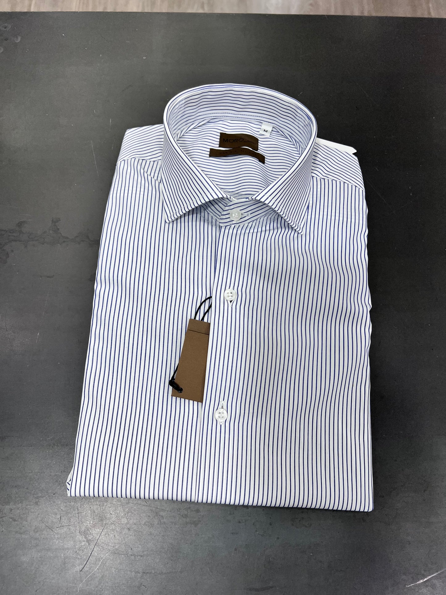 "Camicia uomo rigata marrone - fantasia elegante cotone premium"