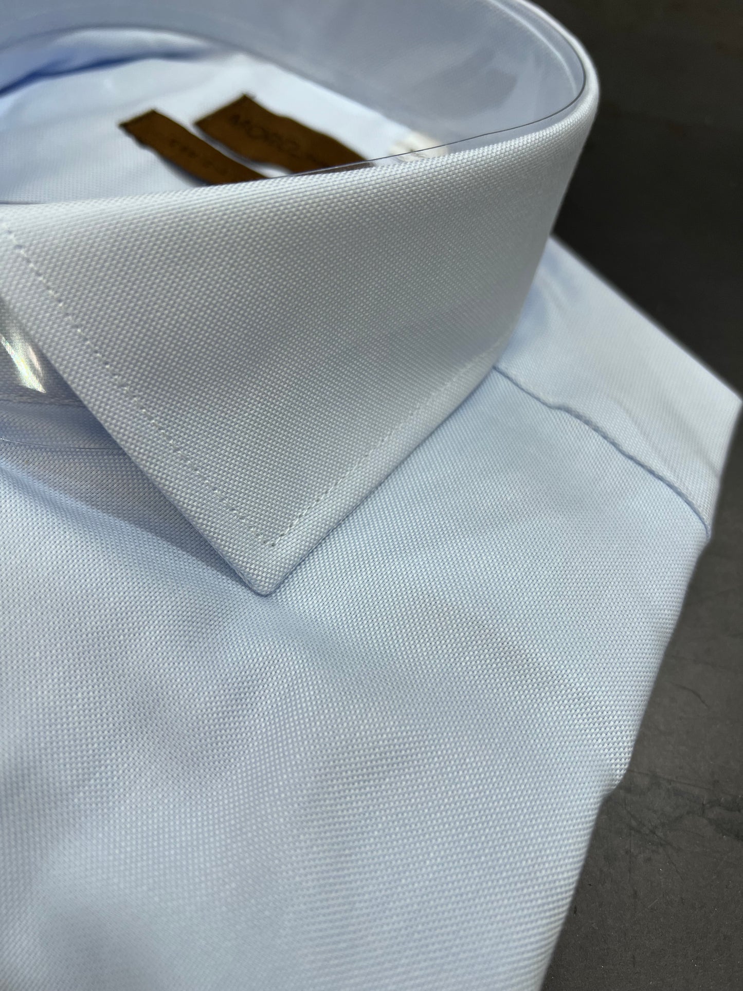 Camicia Oxford Made in Italy - dettaglio tessuto cotone premium
