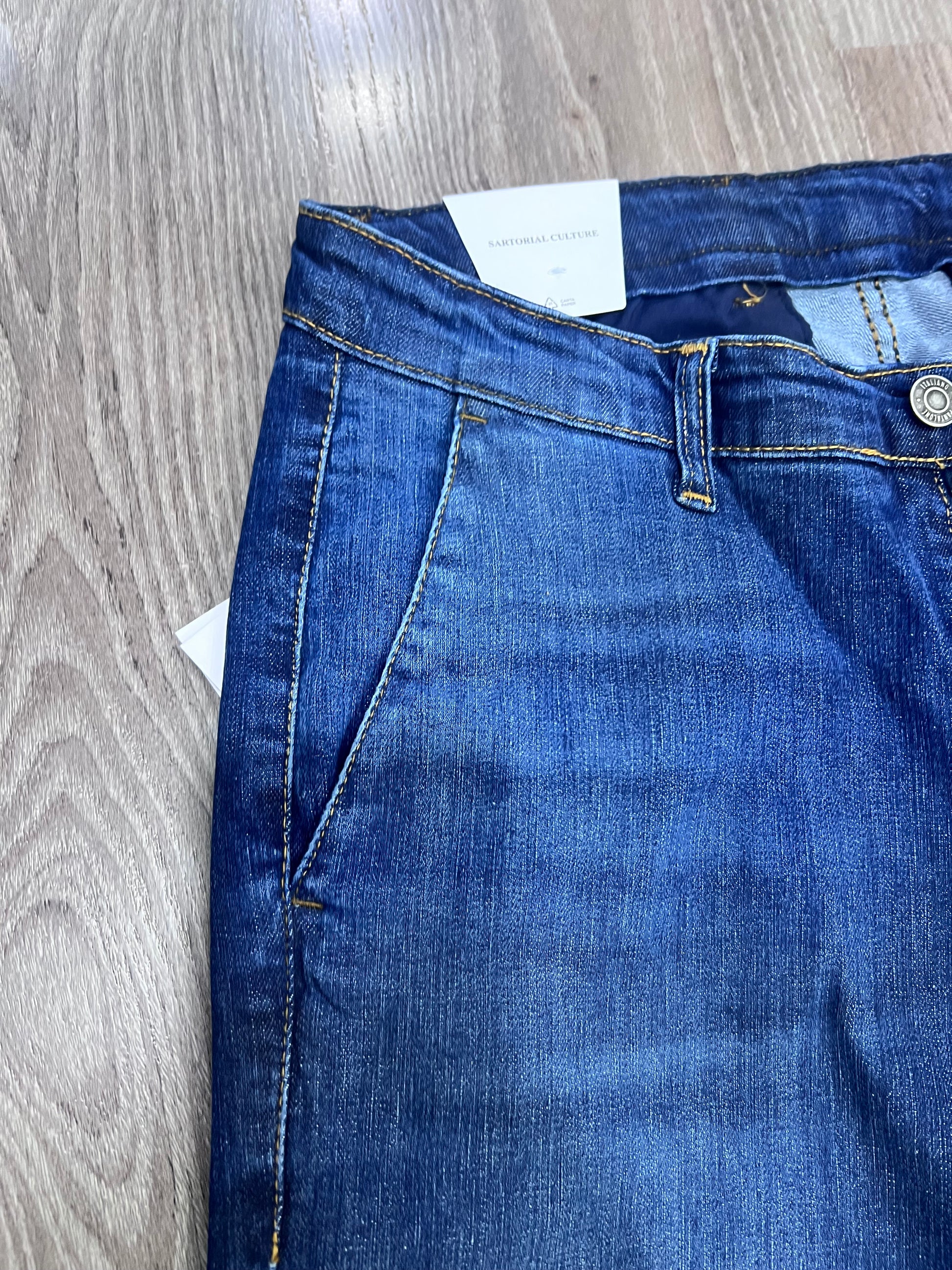 Dettaglio tessuto cotone elastene jeans sartoriali MJ
