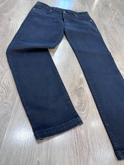 Jeans blu elasticizzati - vista laterale vestibilità slim comfort