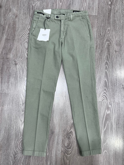 Pantalone uomo tinto in filo verde - Moro - vista frontale completa