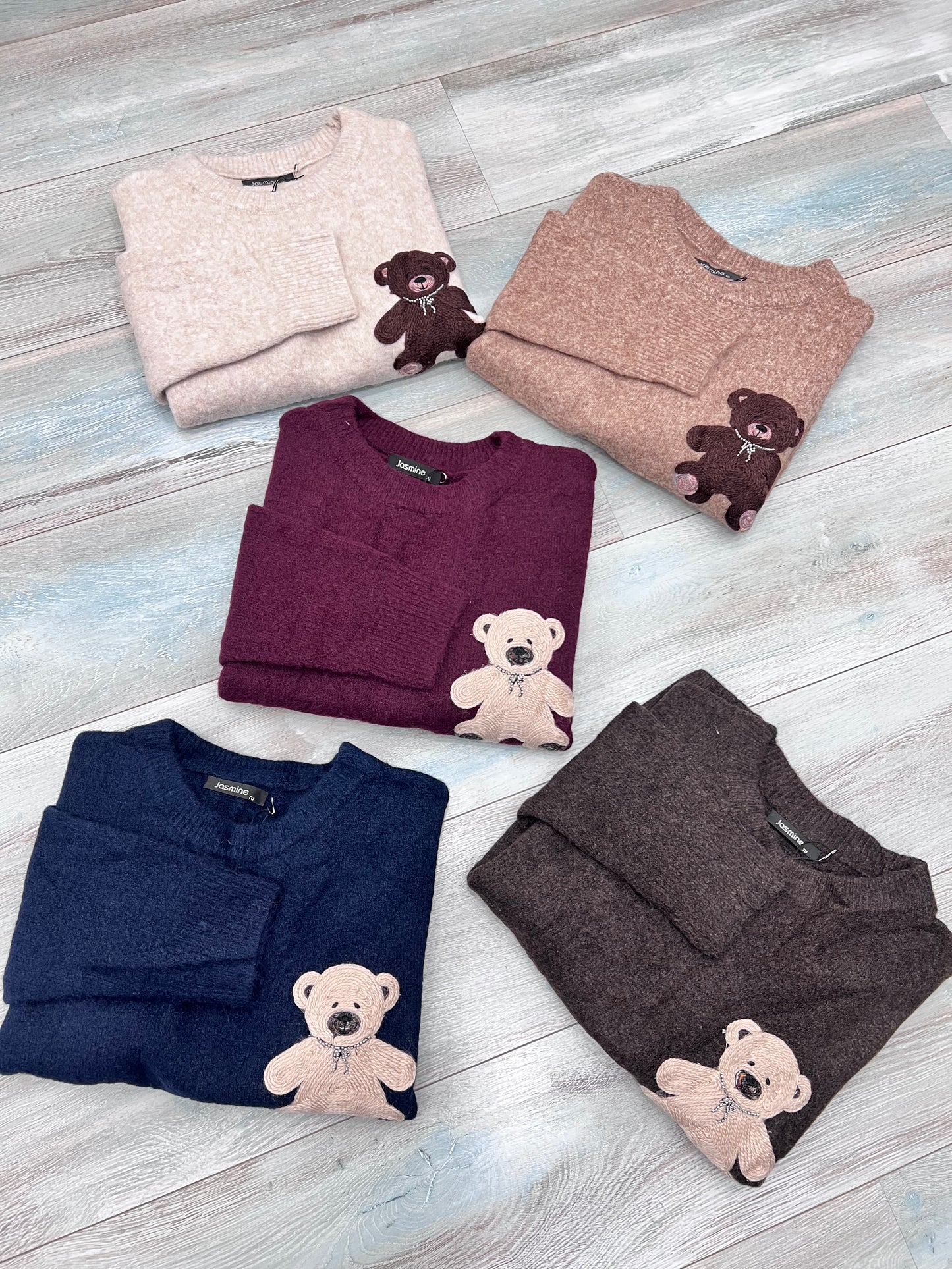 Maglione Teddy Donna Invernale | Morbido e Caldo con Ricamo Orsetto