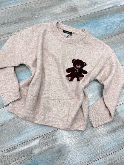 Maglione Teddy Donna Invernale | Morbido e Caldo con Ricamo Orsetto