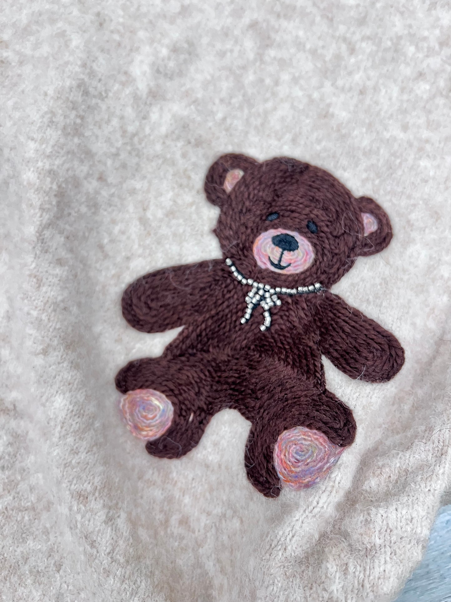 Maglione Teddy Donna Invernale | Morbido e Caldo con Ricamo Orsetto