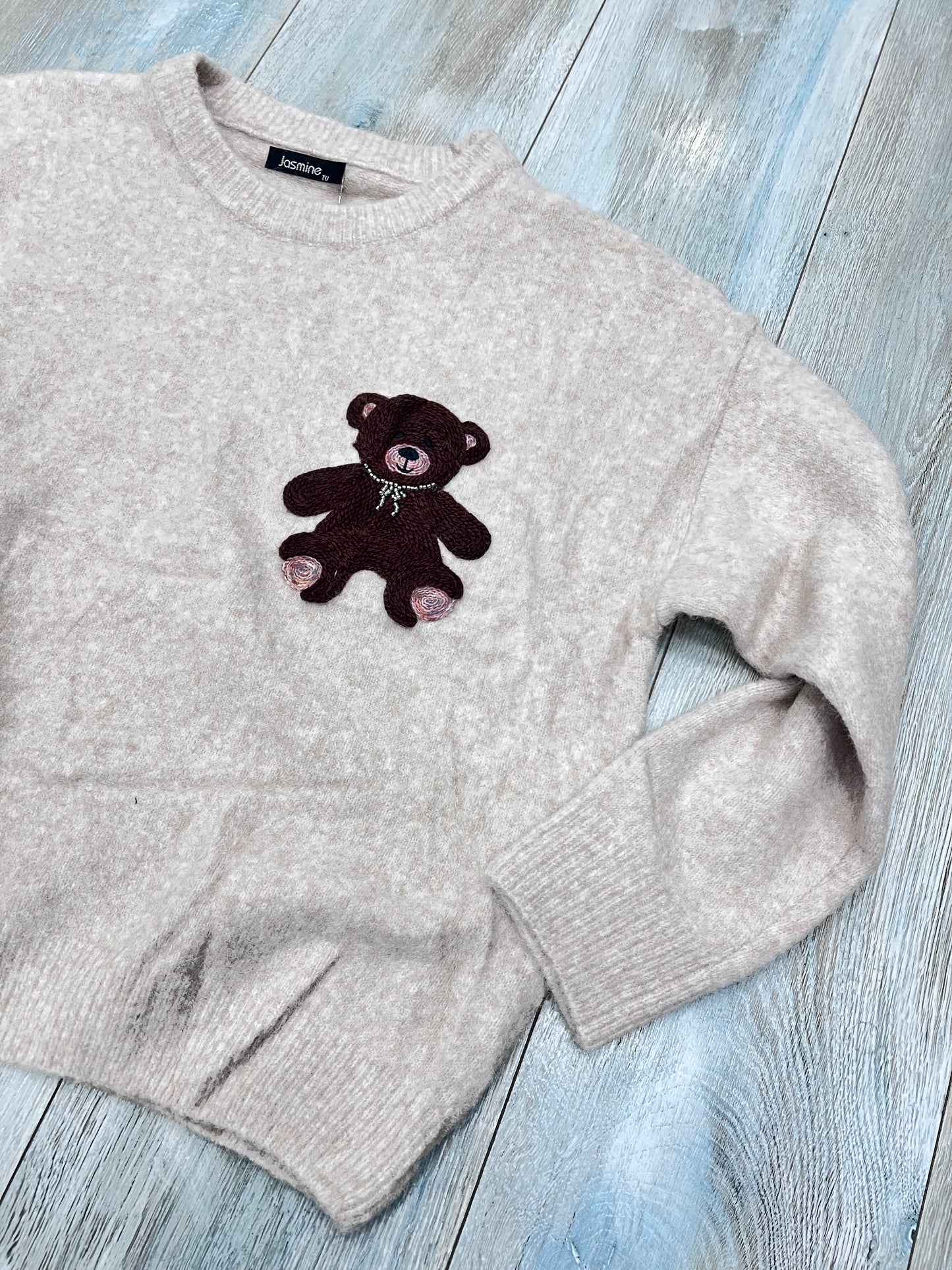 Maglione Teddy Donna Invernale | Morbido e Caldo con Ricamo Orsetto