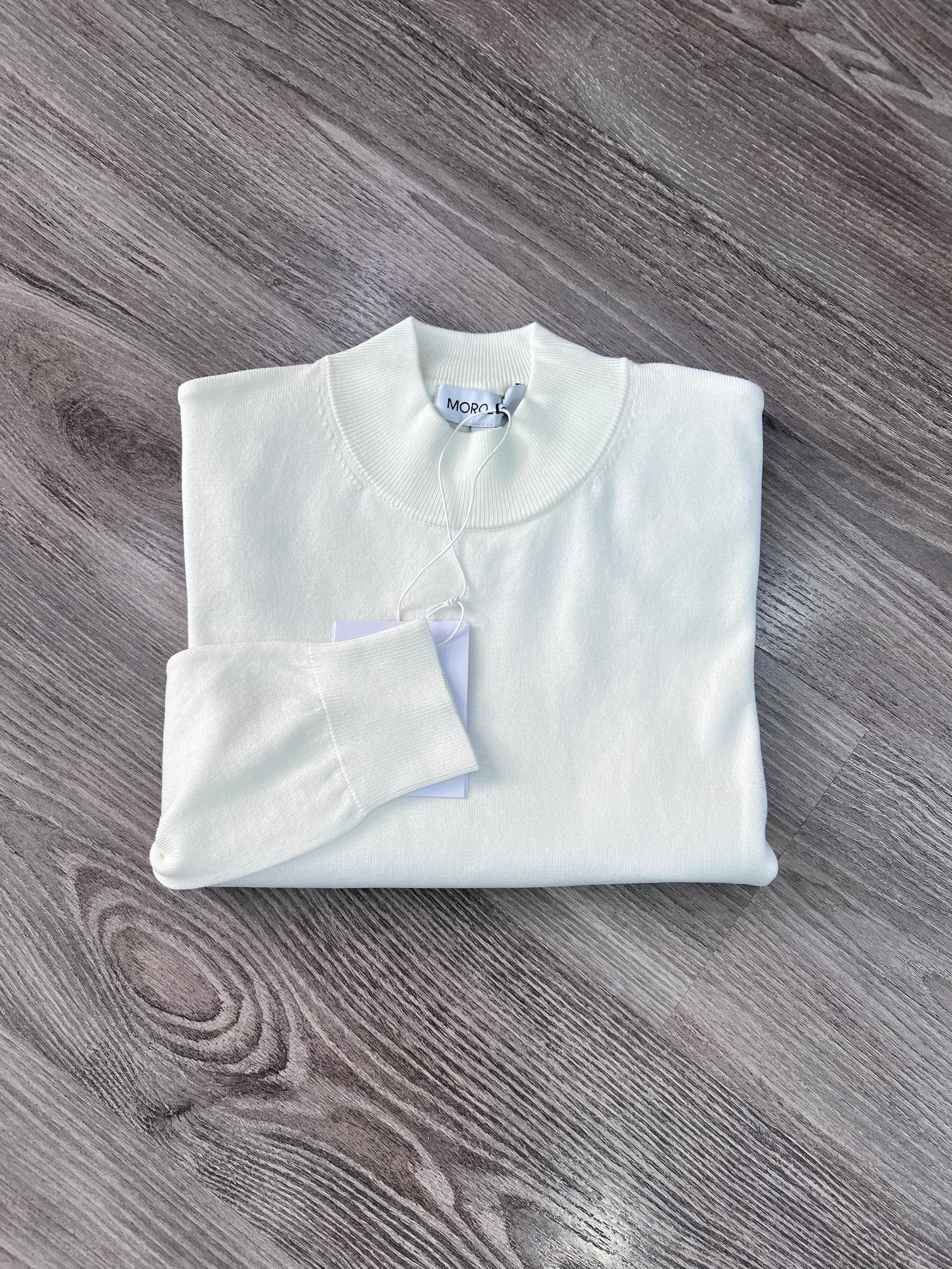 Maglia uomo mezzo collo panna elegante comfort superiore
