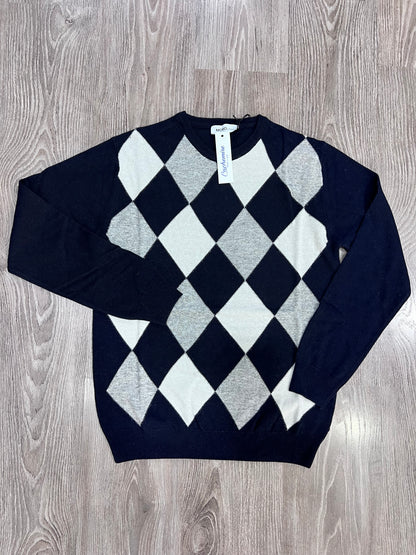 Maglione Uomo Girocollo a Scacchi Lana Cachemire Made in Italy