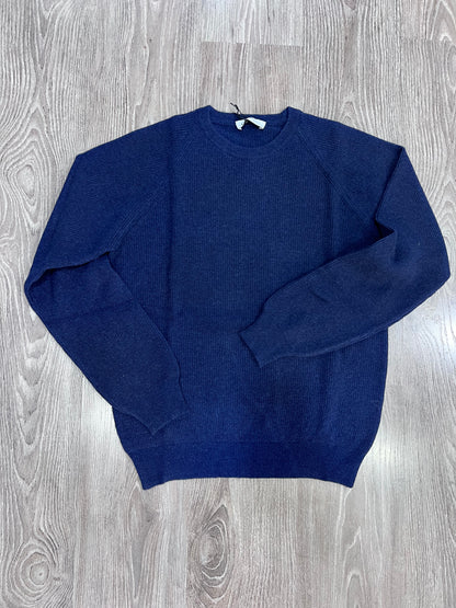  Maglione uomo lana girocollo blu Made in Italy - vista frontale