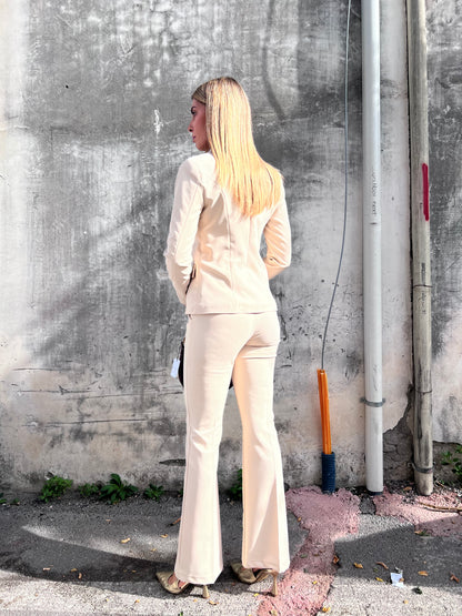 Tailleur 531 Donna Elegante| Burro con Pantalone a Zampa - Completo Made in Italy