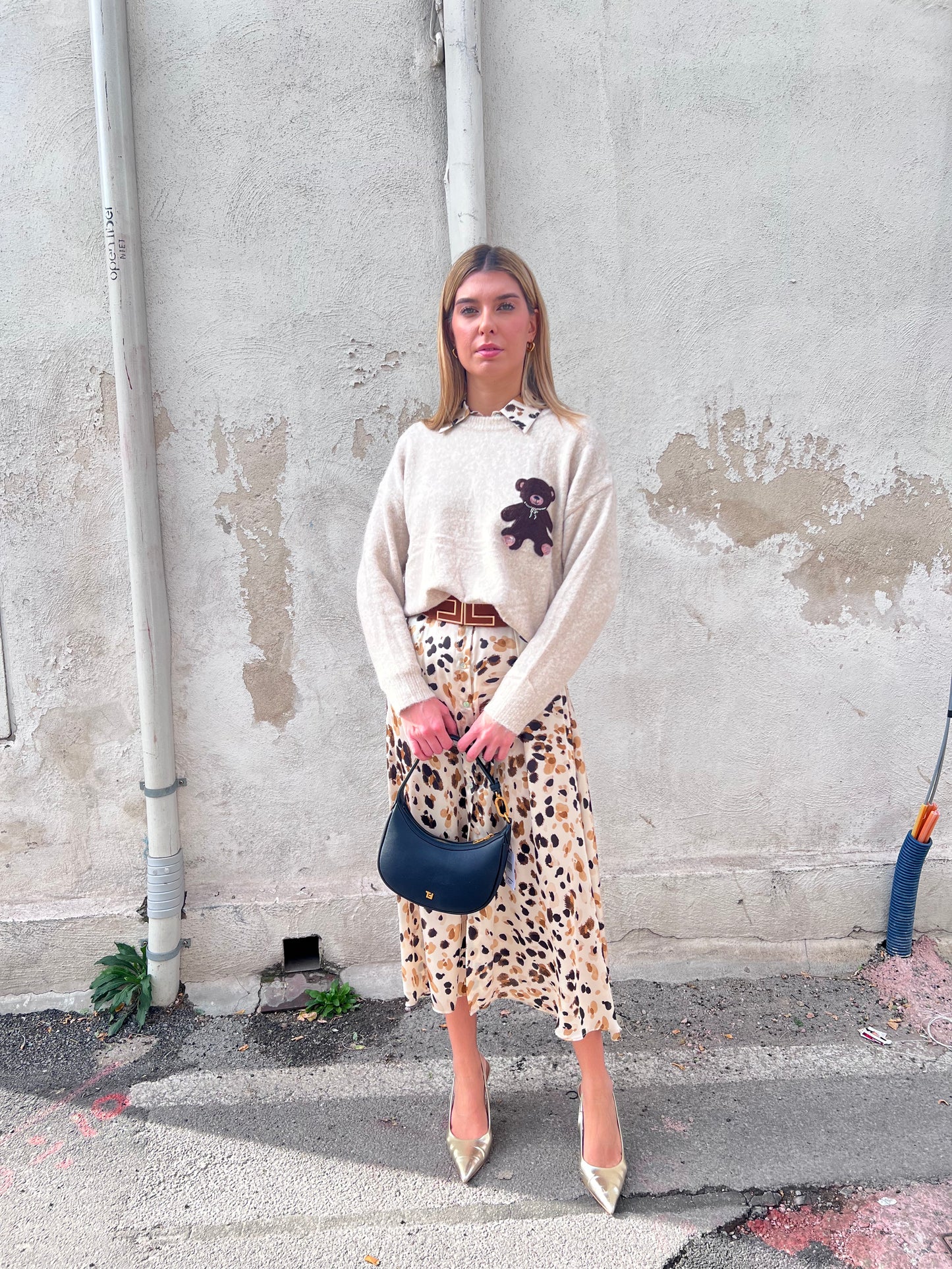 Maglione Teddy Donna Invernale | Morbido e Caldo con Ricamo Orsetto