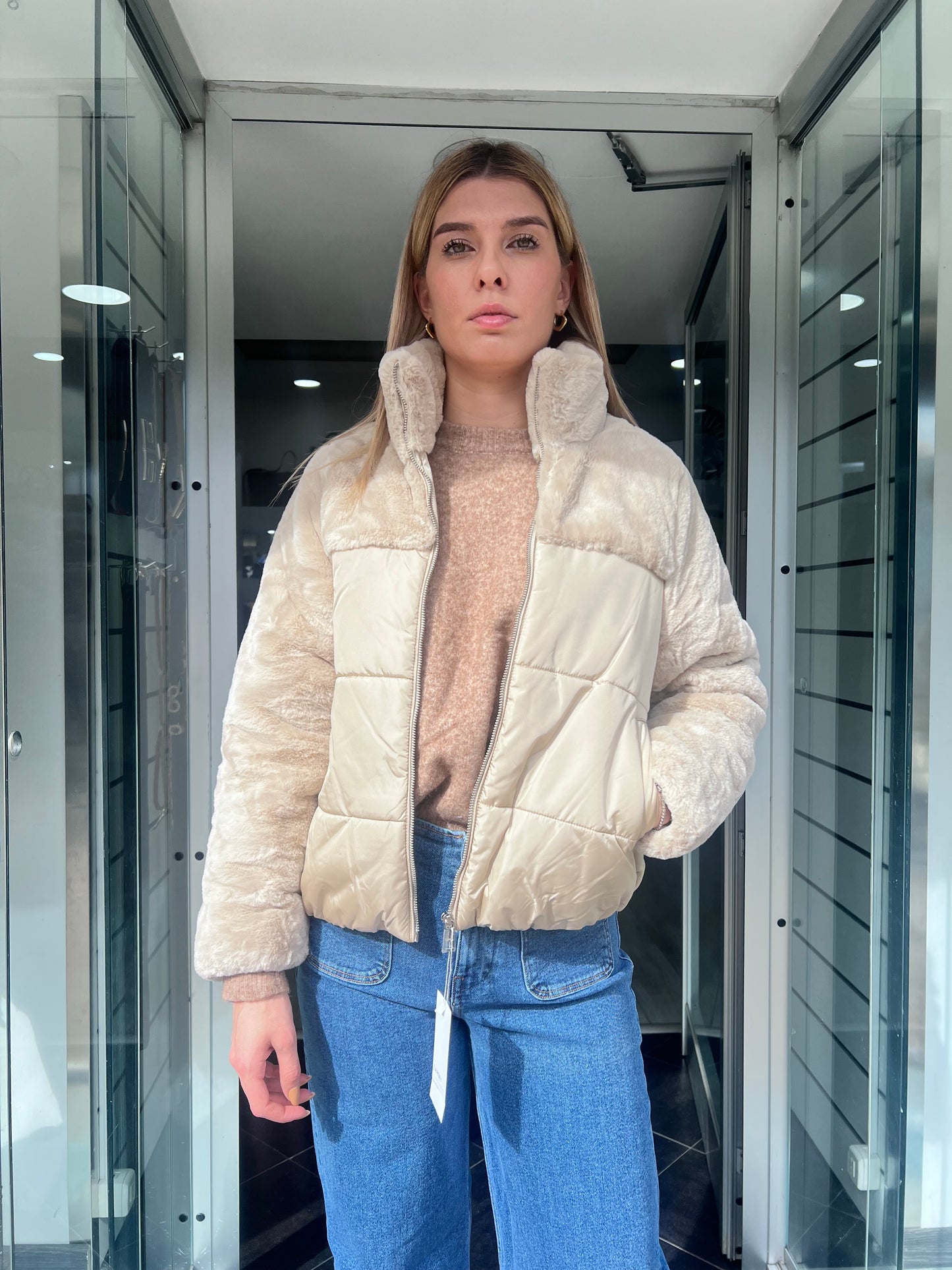 Giubbotto donna Popperes Tiffosi - modello completo con imbottitura invernale