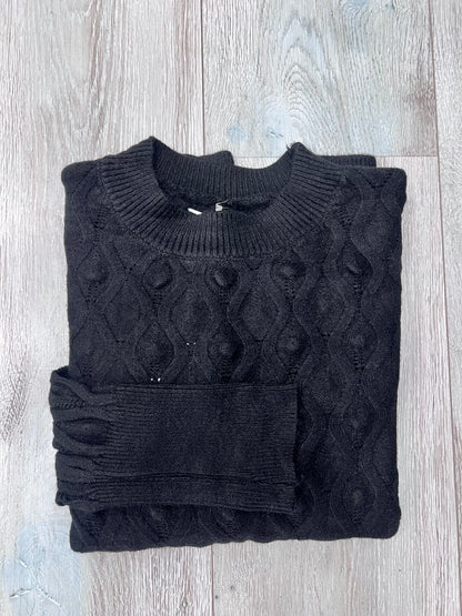 Maglia invernale donna con pattern geometrico - colore nero
