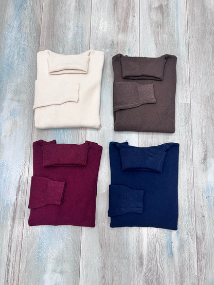 Maglia dolcevita donna manica lunga disponibile in 5 colori - Frarò
