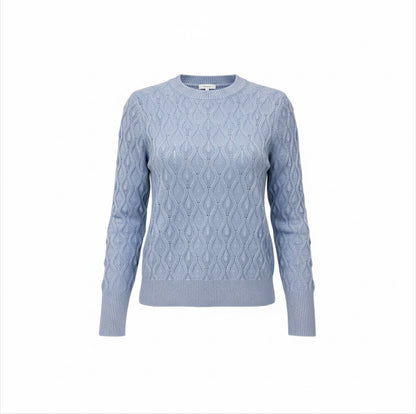 Maglia Donna Girocollo Geometrica - Manica Lunga Invernale 6 Colori