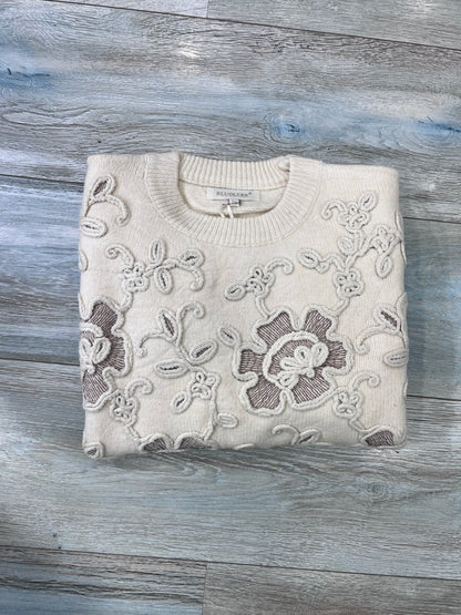  Varianti colore burro maglione donna ricamo floreale - 5 tonalità disponibili