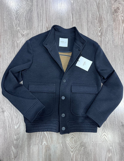 Cardigan giubbotto uomo premium blu - dettaglio chiusura bottoni
