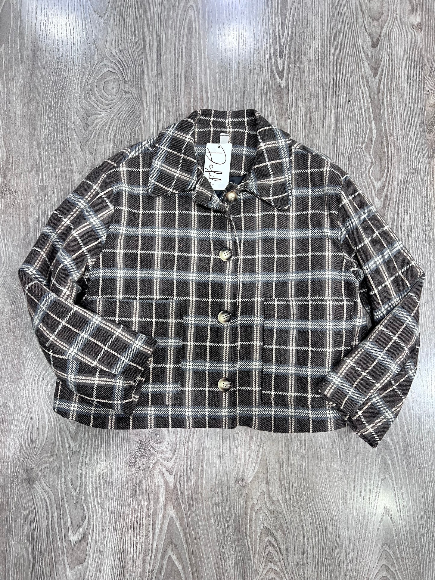 Giacca Tweed a Quadri Imbottita - Vestibilità Over Made in Italy