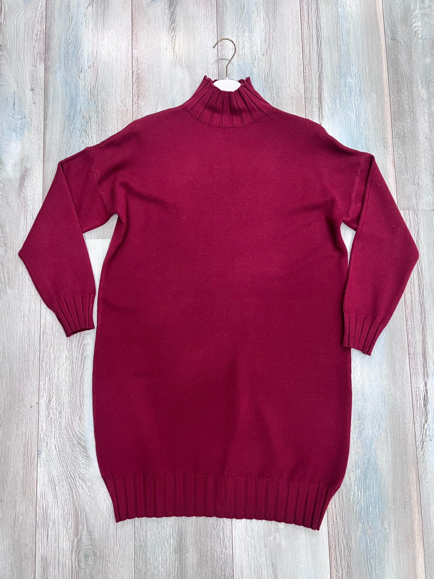 Abito midi lanetta rasata donna colore [bordeaux] taglia unica
