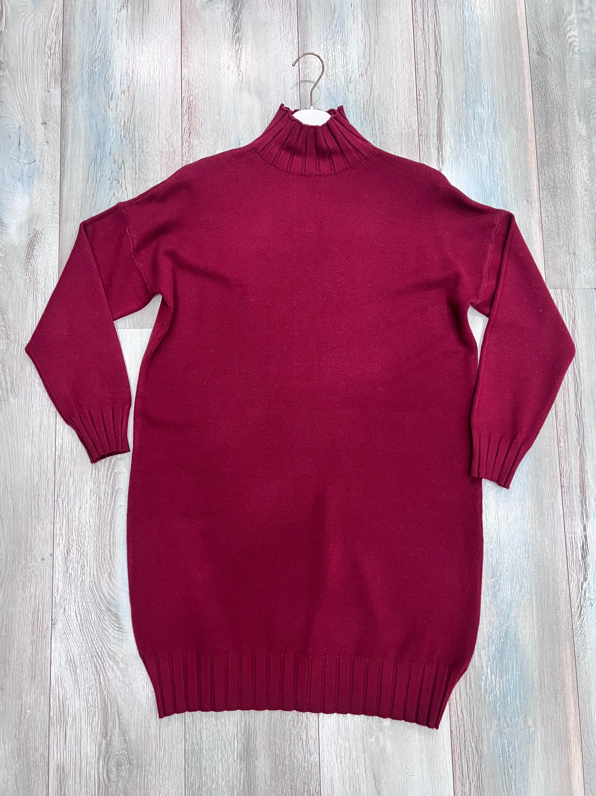 Abito midi lanetta rasata donna colore [bordeaux] taglia unica
