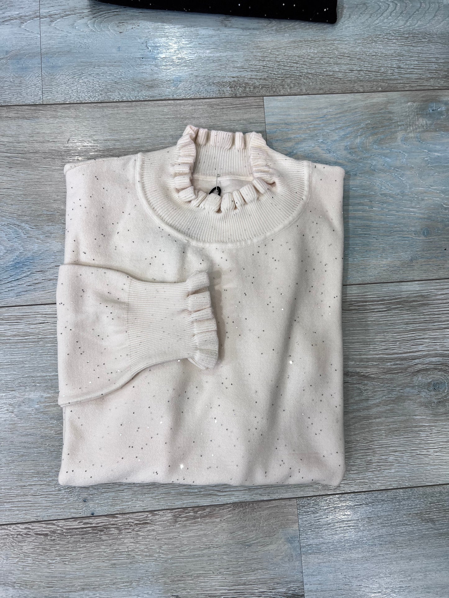 "Maglia donna lurex colore panna elegante - perfetta per inverno"