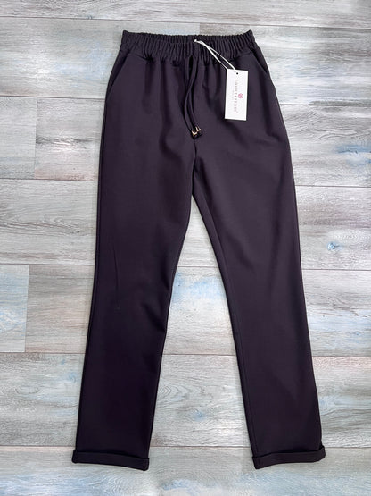 Pantalone donna Punto Milano Made in Italy - Vista frontale - colore moro