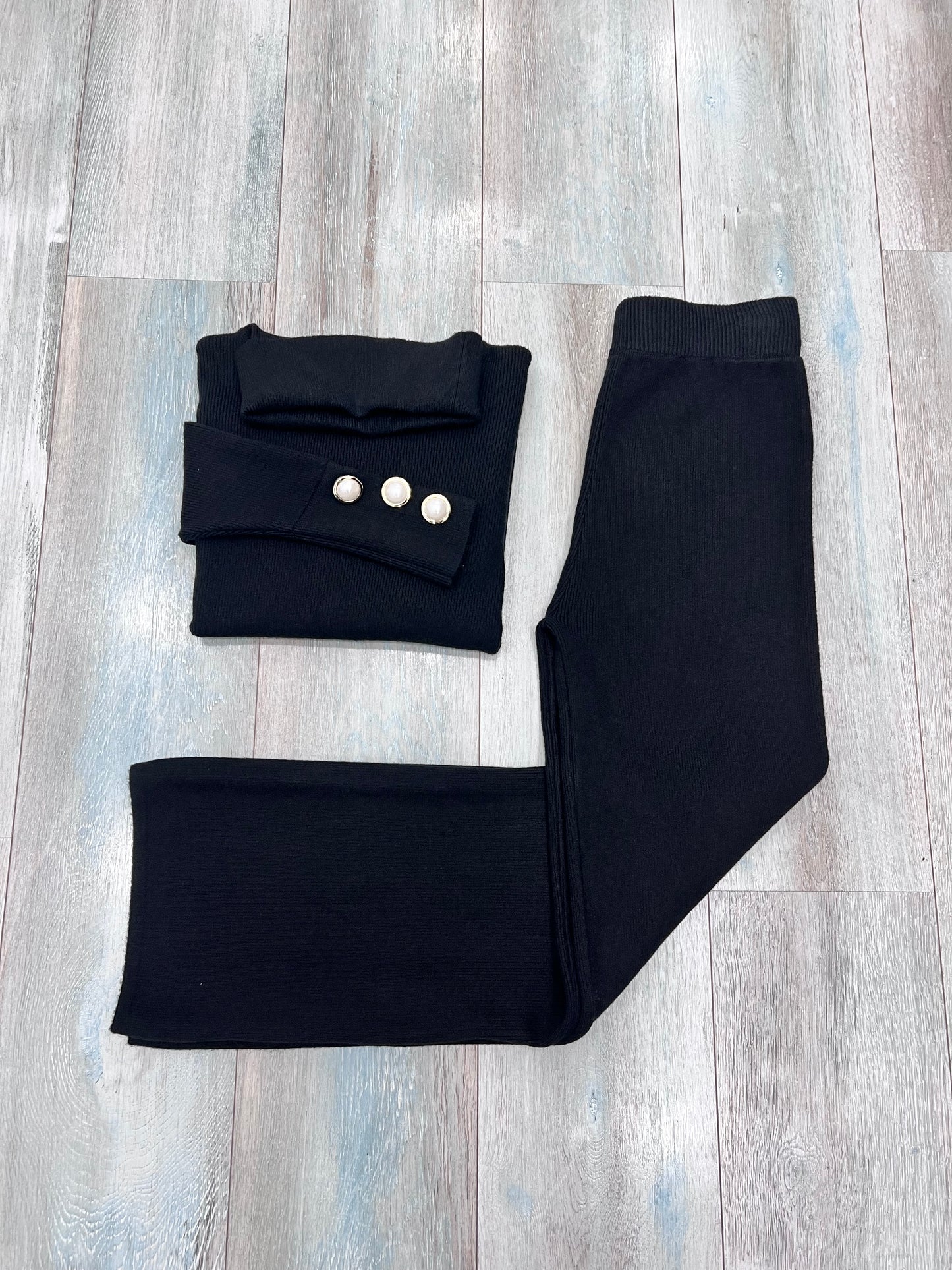 Completo invernale donna - Lanetta premium 65% Viscosa 35% Nylon - colore  nero