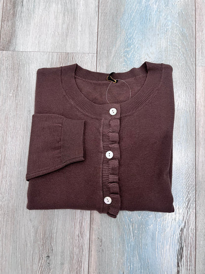 Cardigan donna invernale lanetta premium taglia unica 38-46 - vista colore moro
