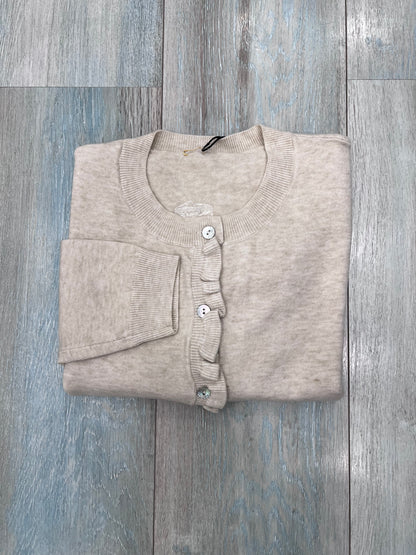 Cardigan donna girocollo lanetta 4 colori - vista colore burro
