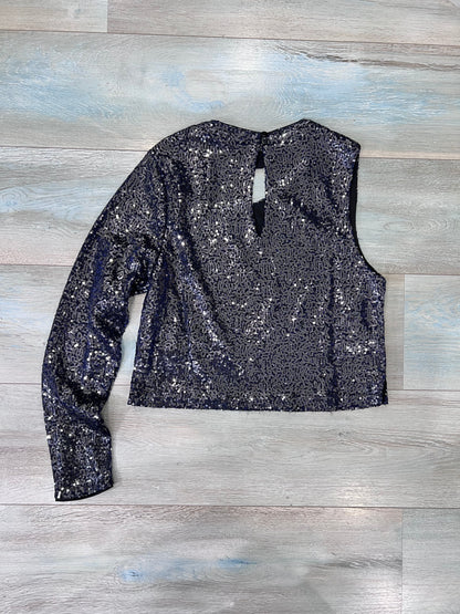 Completo Paillettes Blu Notte Donna - Elegante Outfit Feste Natalizie