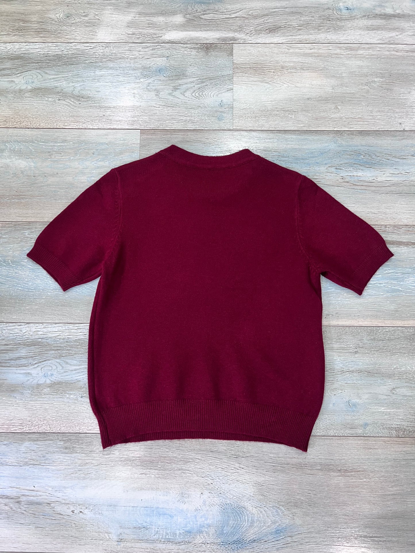 Maglia lanetta premium con collo impreziosito da brillantini - Vista posteriore
