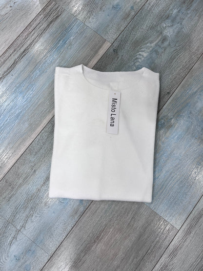 Maglia Donna Misto Lana Girocollo - Manica Lunga 5 Colori