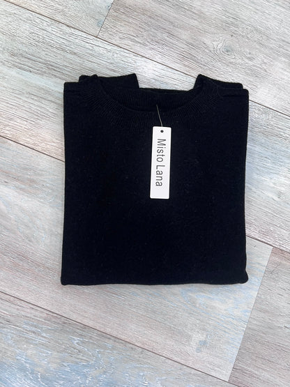 Maglia Donna Misto Lana Girocollo - Manica Lunga 5 Colori