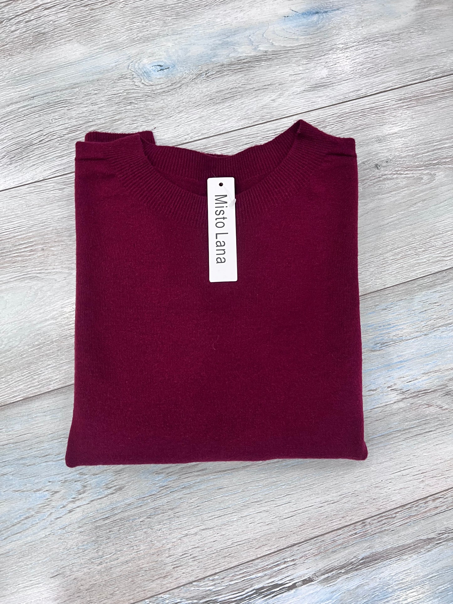 Maglia Donna Misto Lana Girocollo - Manica Lunga 5 Colori