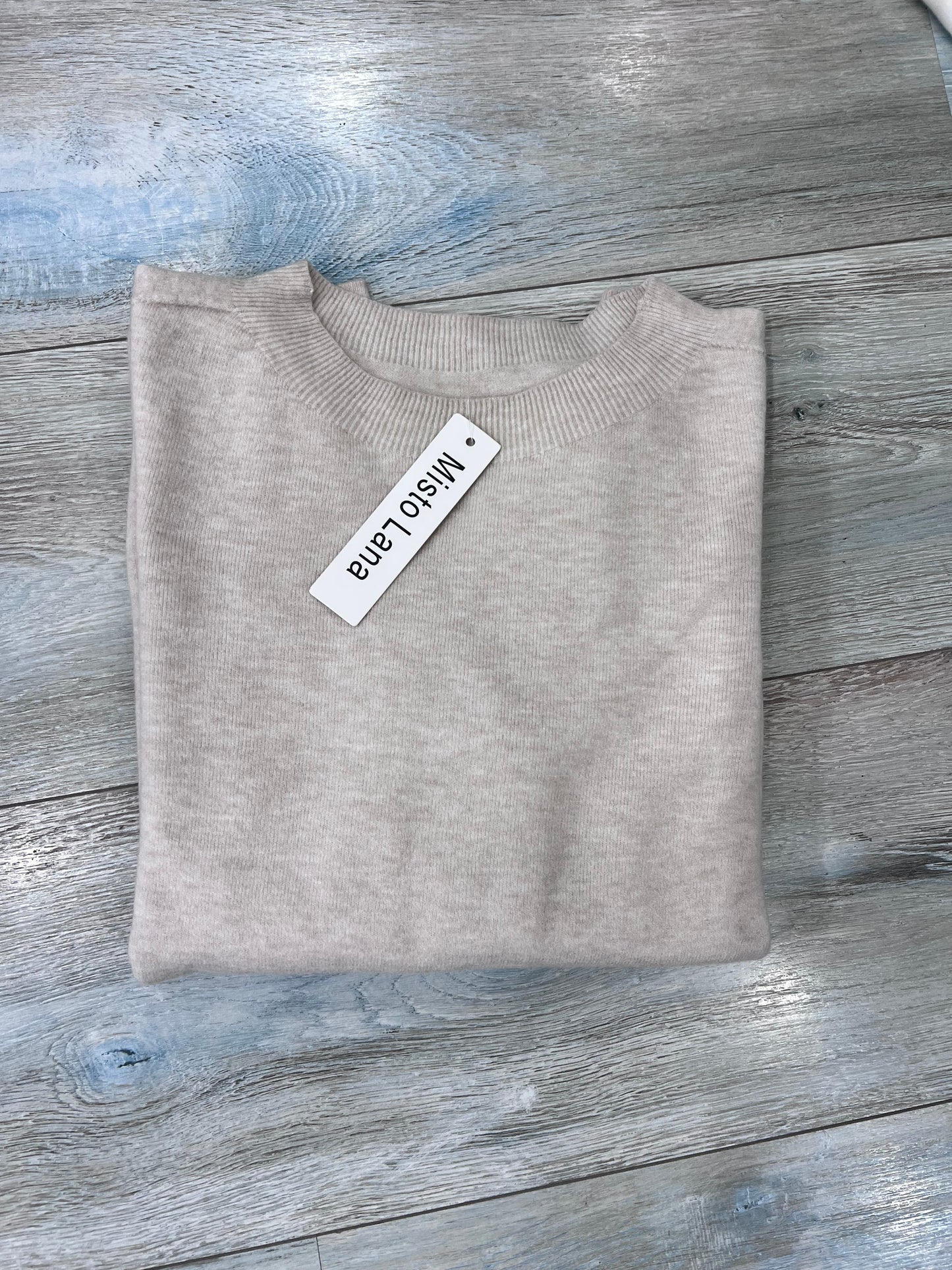 Maglia Donna Misto Lana Girocollo - Manica Lunga 5 Colori