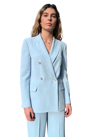 Blazer doppio petto tailleur donna Gadì polvere - bottoni gioiello interno foderato luxury collection
