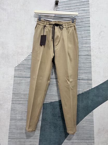 pantalone Uomo punto milano colore safari - vista e-commerce sfondo neutro.