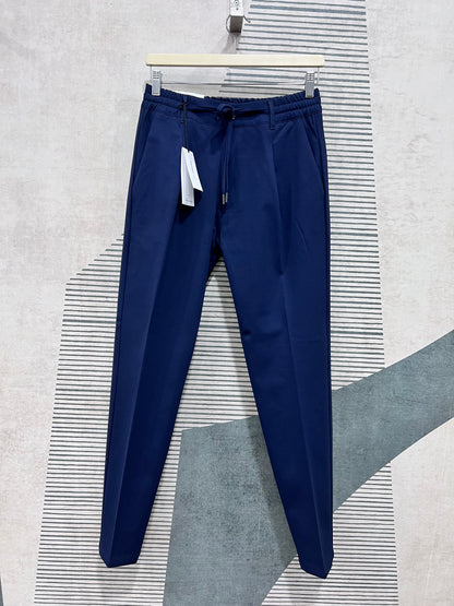 pantalone Uomo punto milano colore blu scuro - vista e-commerce sfondo neutro.