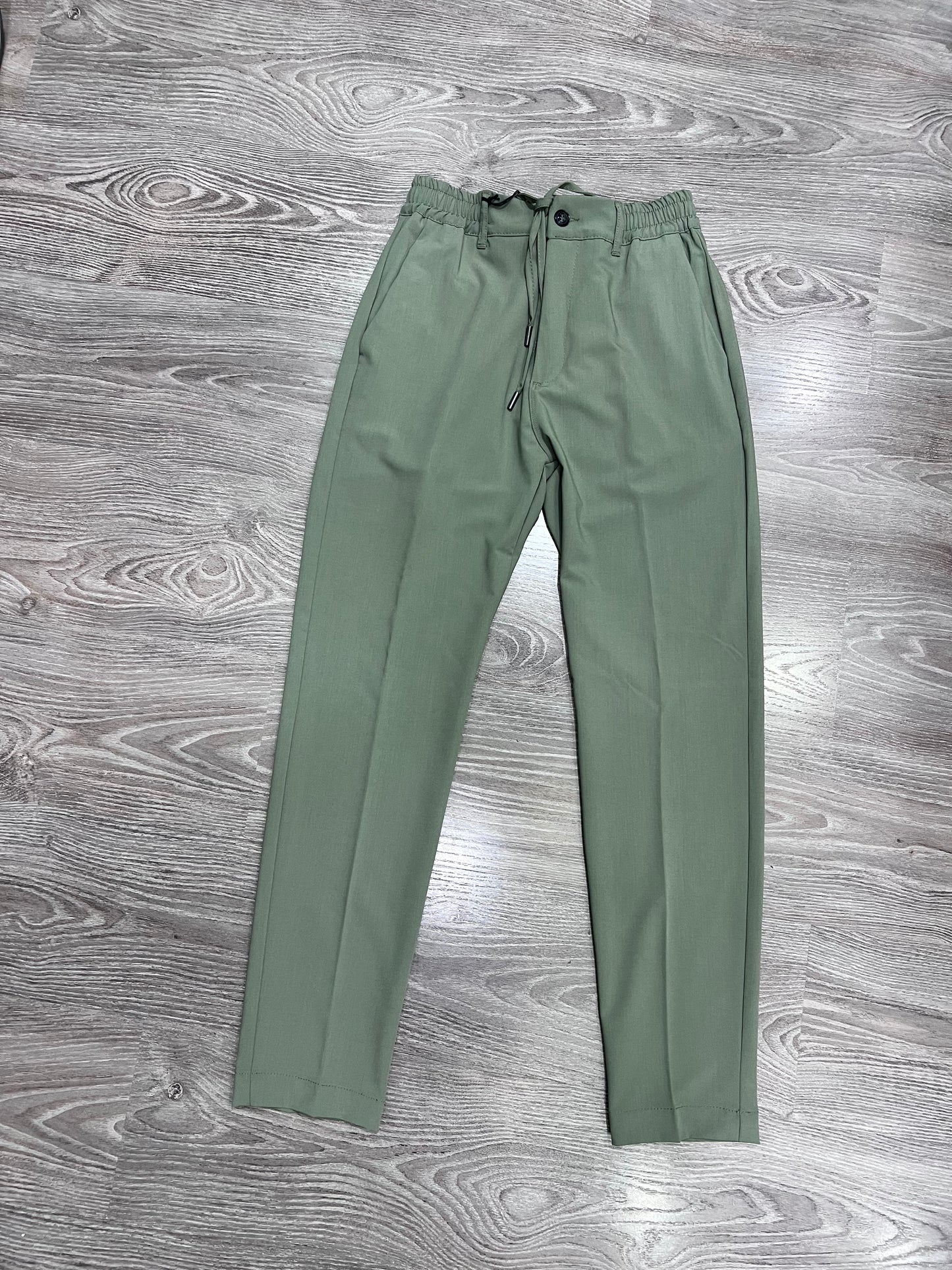 Pantalone uomo estivo poly viscosa verde vita e- commerce