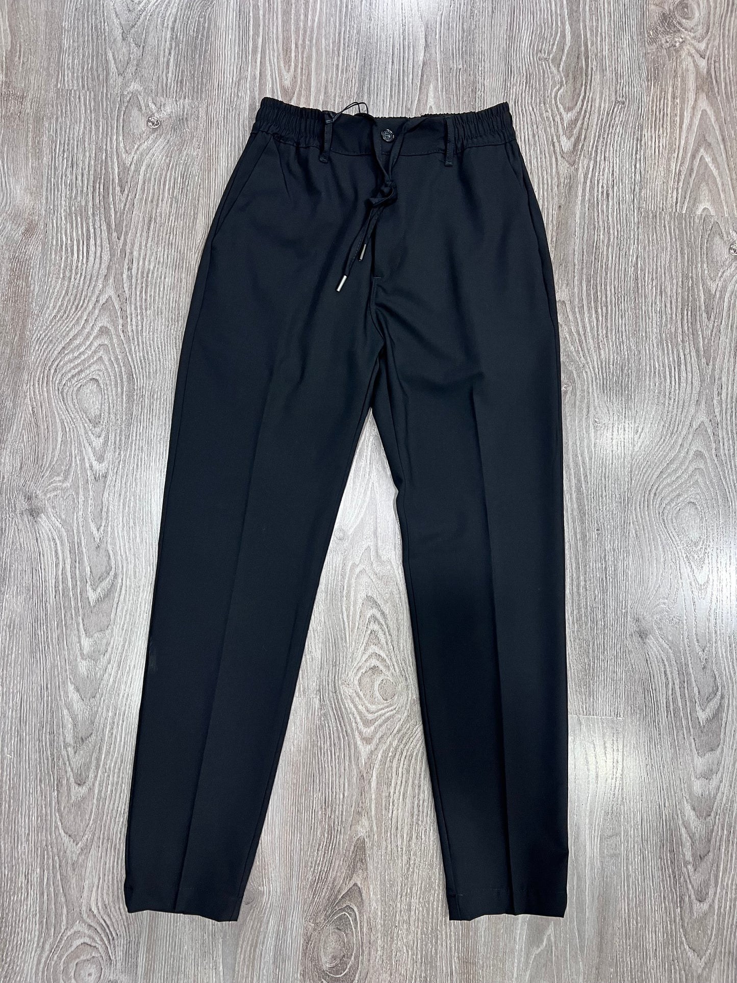 Pantalone uomo estivo poly viscosa estivo colore nero Made in Italy 