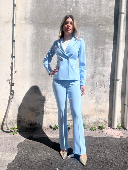 Tailleur donna 584 polvere – giacca doppio petto con bottoni dorati, Luxury Collection Erica Bellucci SS26