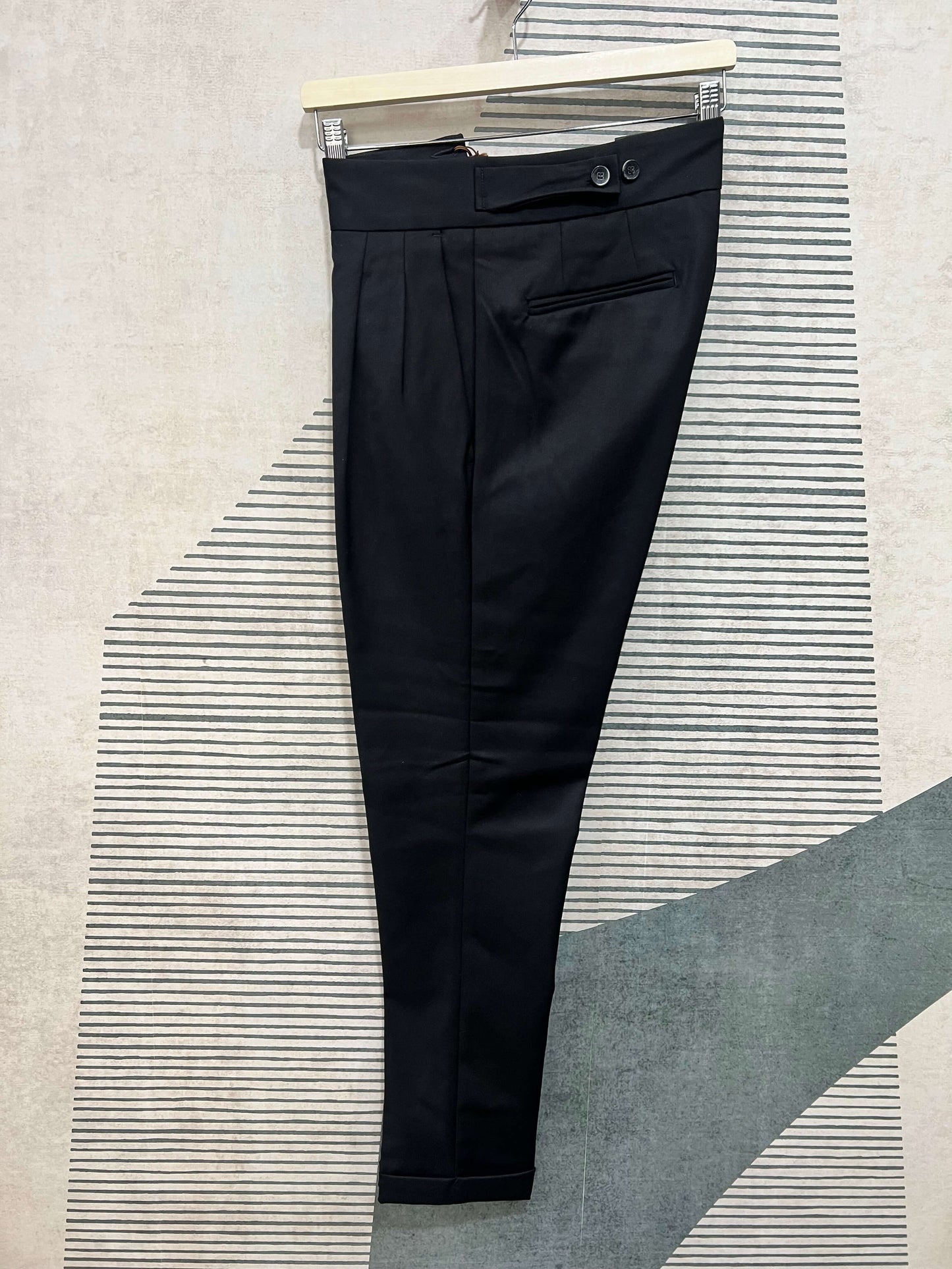 Pantalone Sartoriale 31 | Alta Vita | Invernale| Nero | Bruciato ( Solo Tg. 46 - 48 - 52)