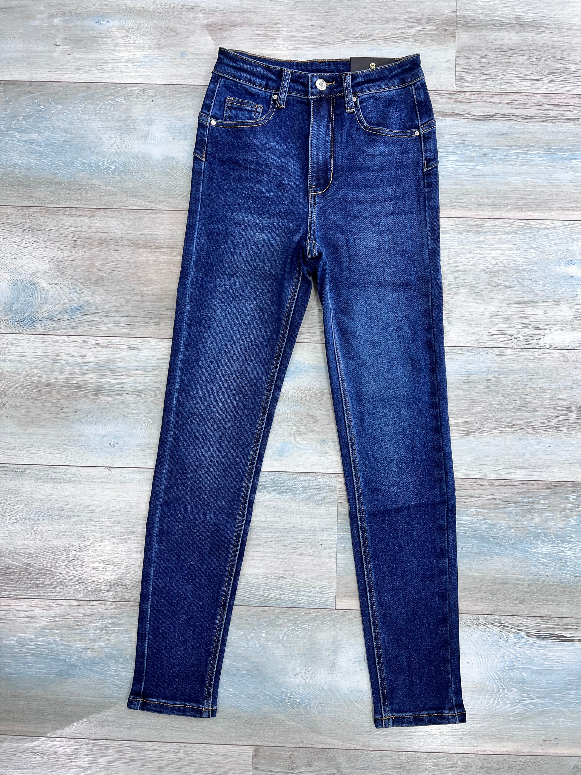 Jeans skinny donna vita alta lavaggio scuro – Frarò Shop