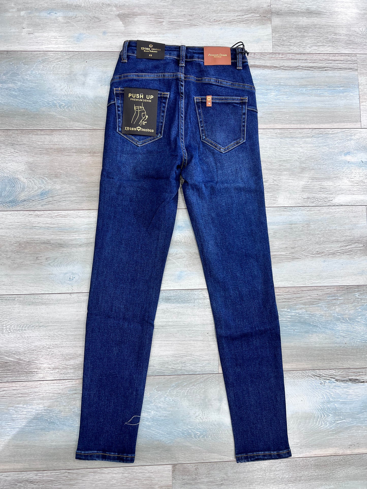 Jeans skinny donna denim elasticizzato vista posteriore – Frarò
