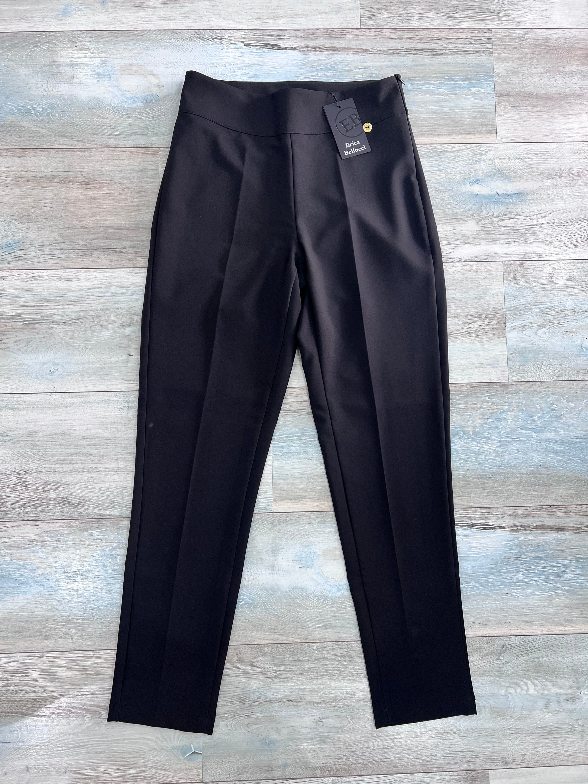 Pantalone bustino vita alta donna colore nero slim fit Made in Italy – Frarò

