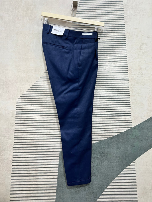 Pantalone sartoriale 748 blu - vista laterale e profilo
