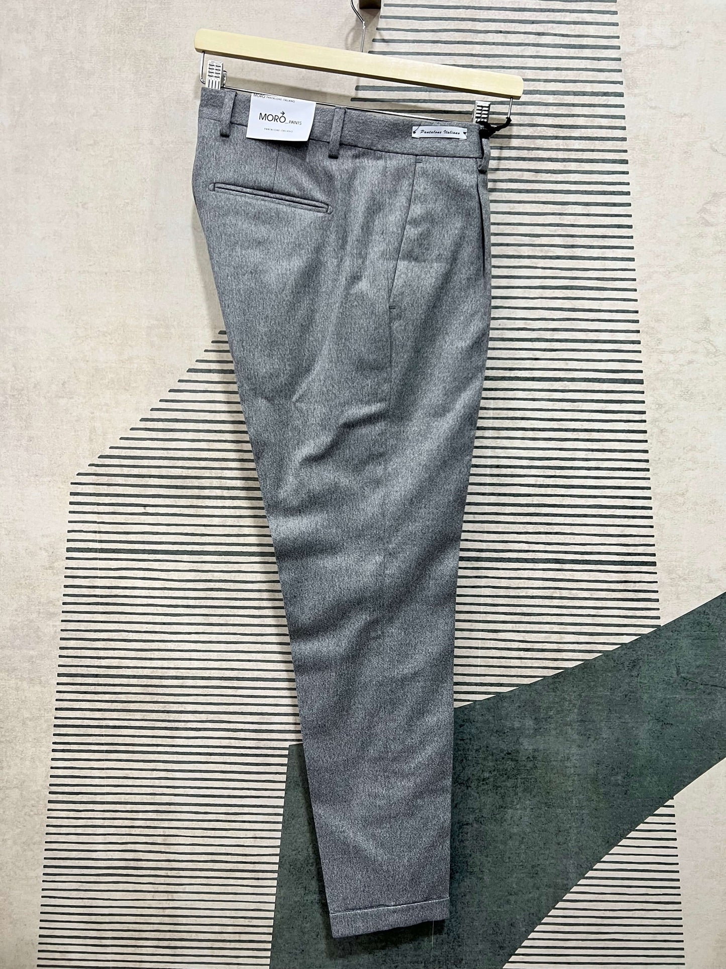 Pantalone sartoriale uomo grigio  748 - vista frontale completa
