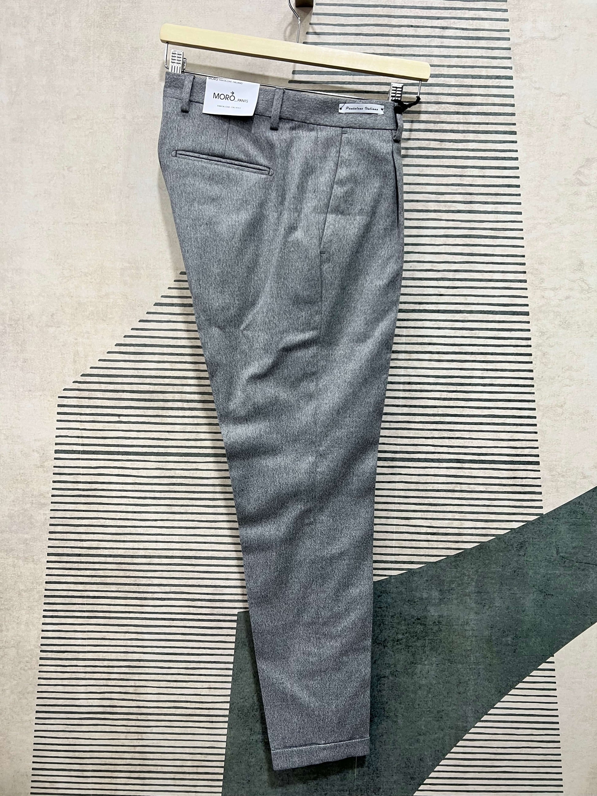 Pantalone sartoriale uomo grigio  748 - vista frontale completa
